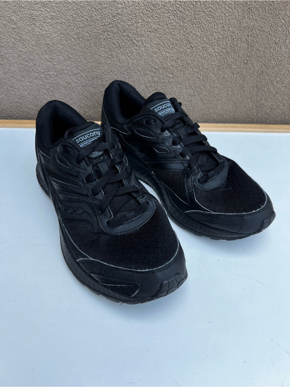 Saucony COHESION 13 Shoes Sneakers Runners Black Womens 10 Wide Fit Comfort